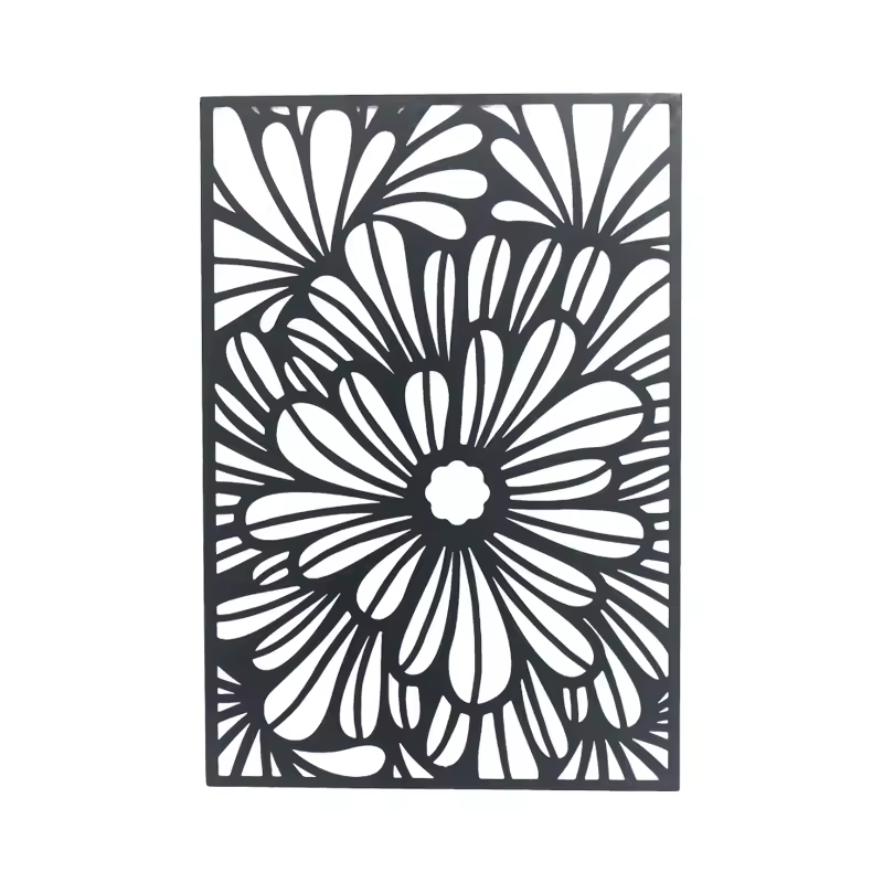 Crafted Creations™ - 3d Black Nordic Metal Flower Leaf Wall Art Hangings Decoration Wall Mounted Iron Plate Home Decor