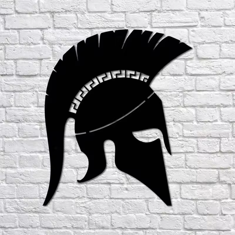 Crafted Creations™ - decoration wall spartan helmet metal wall art decor