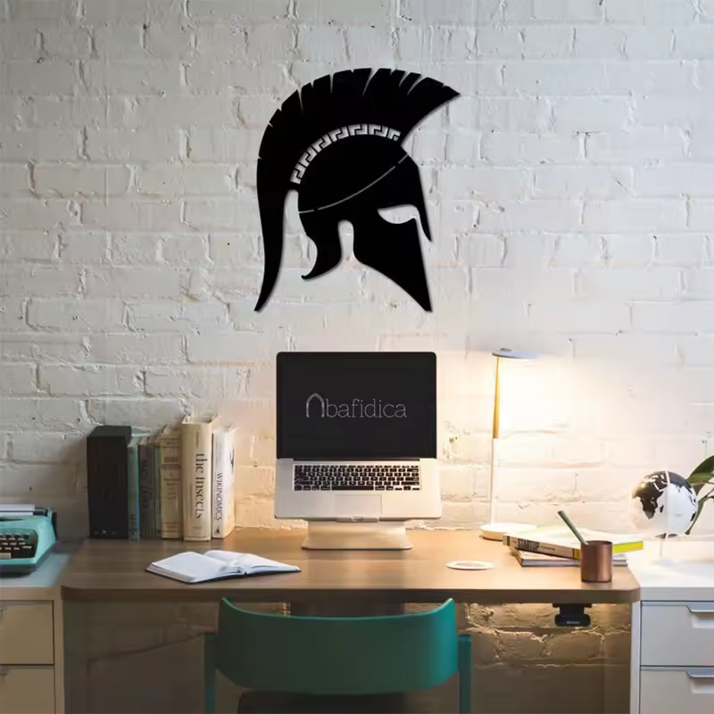 Crafted Creations™ - decoration wall spartan helmet metal wall art decor