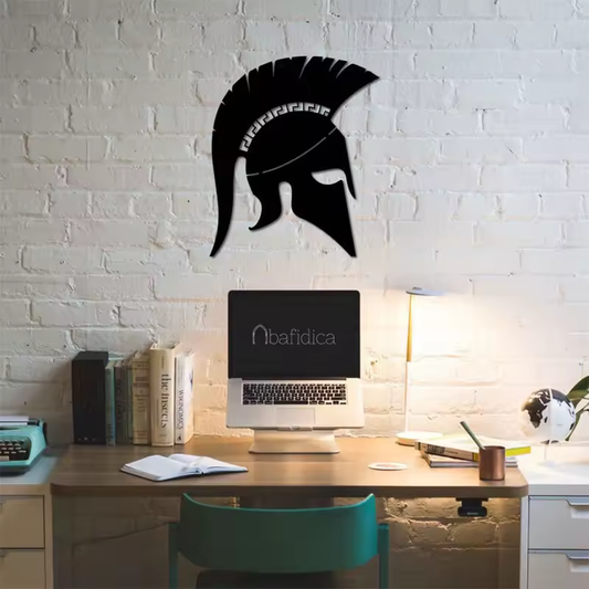 Crafted Creations™ - decoration wall spartan helmet metal wall art decor