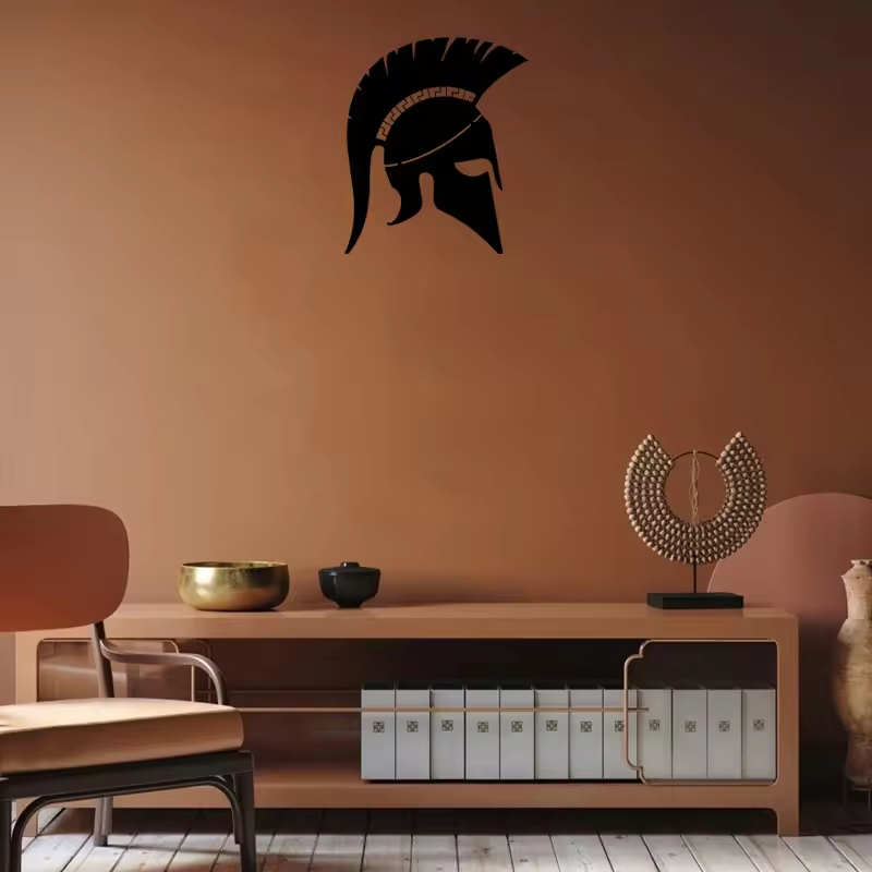 Crafted Creations™ - decoration wall spartan helmet metal wall art decor