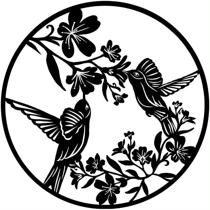 Crafted Creations™ - Metal Black Spring Bird Wall Art Decor For Dining Room Kitchen Bedroom